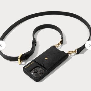 Bandolier Hailey Black Leather Phone Case (without strap)